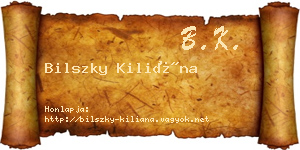 Bilszky Kiliána névjegykártya